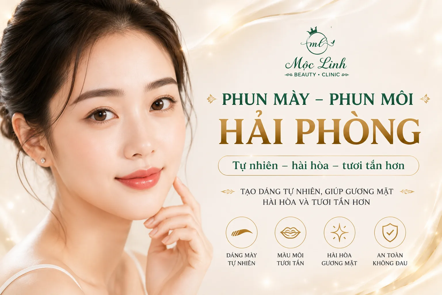 Phun xăm lông mày phun môi Hải Phòng