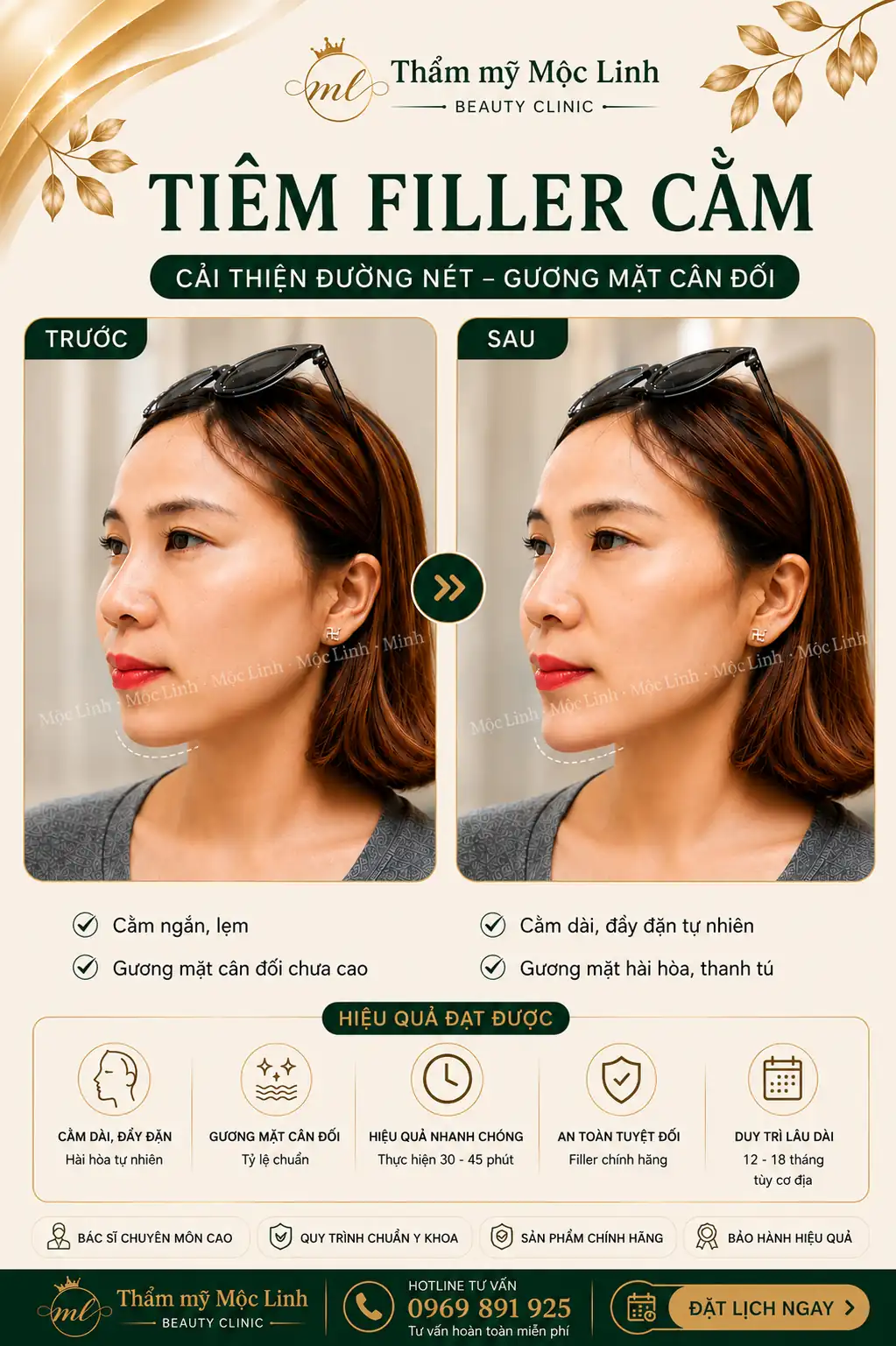 Bác sĩ thực hiện tiêm filler chuẩn y khoa tại Thẩm Mỹ Mộc Linh Hải Phòng