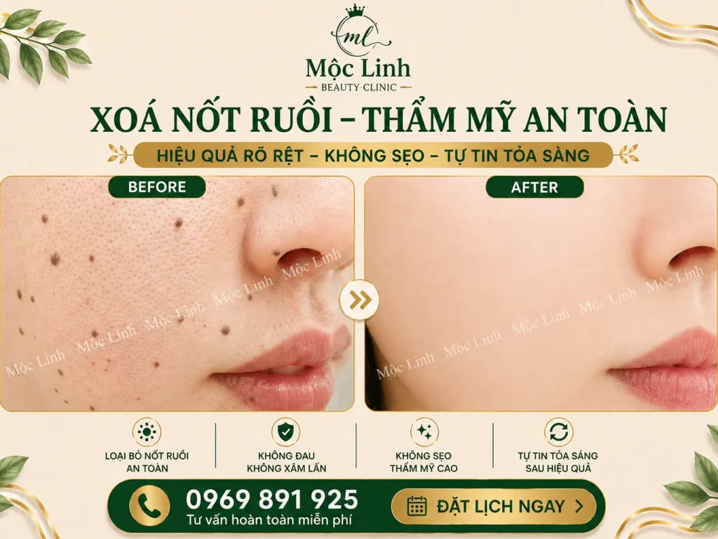 Tẩy nốt ruồi, mụn cơm, mụn thịt