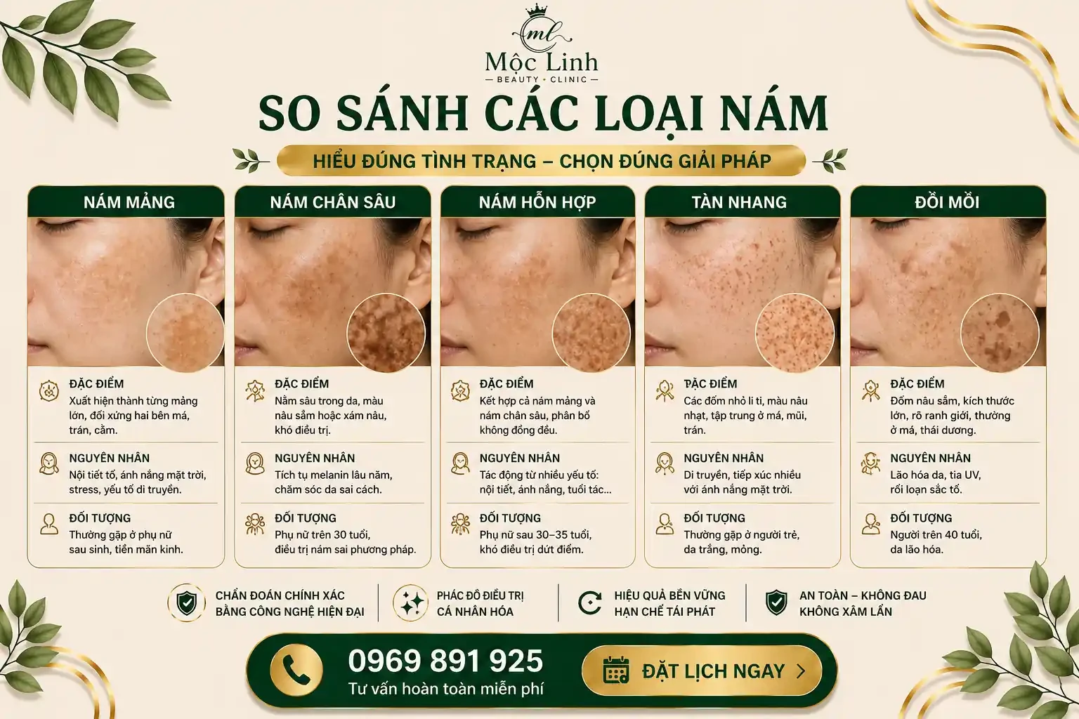 Tư vấn điều trị nám tại Thẩm Mỹ Mộc Linh Hải Phòng