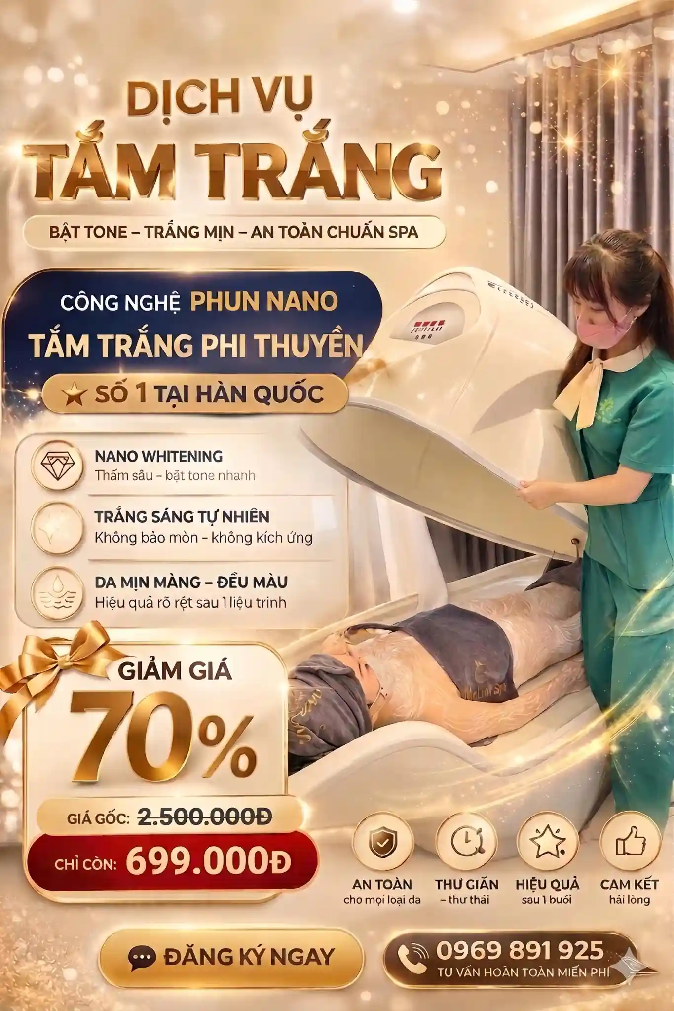 Dịch vụ tắm trắng Hải Phòng tại Thẩm Mỹ Mộc Linh